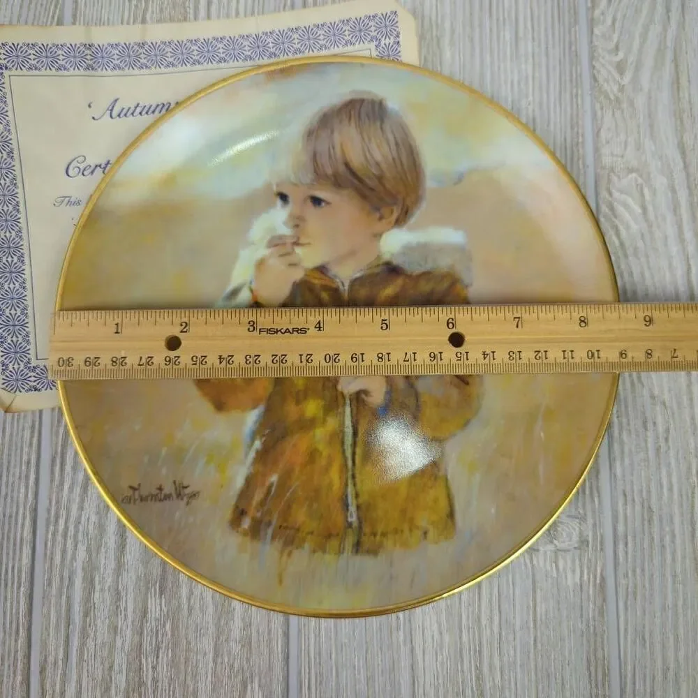 Thornton Utz AUTUMN WANDERER Carefree Days Plate  Collection-Viletta China VTG